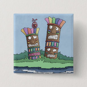 Tiki Bird Rosenknospe Button