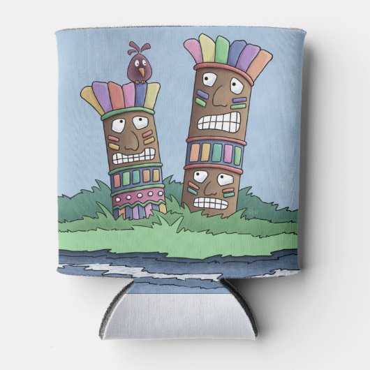 Tiki Bird Rosenknospe Can Cooler Dosenkühler (Vorderseite)