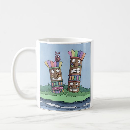 Tiki Bird Rosenknospe Coffee Tasse (Links)