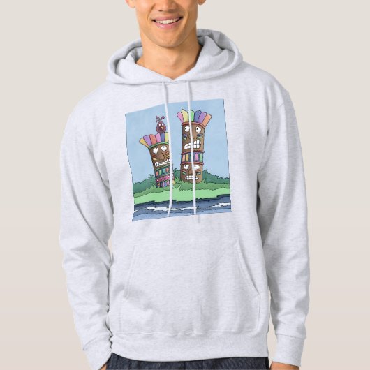 Tiki Bird Rosenknospe Hoodie (Vorderseite)