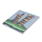 Tiki Bird Rosenknospe Keramik Tile Fliese (Seite)