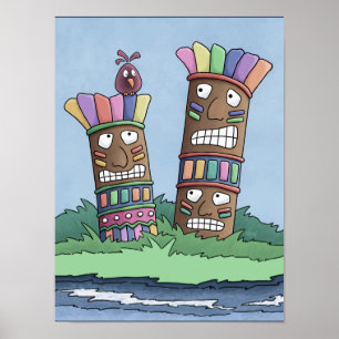Tiki Bird Rosenknospe Poster