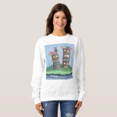 Tiki Bird Rosenknospe Sweatshirt (Vorne ganz)
