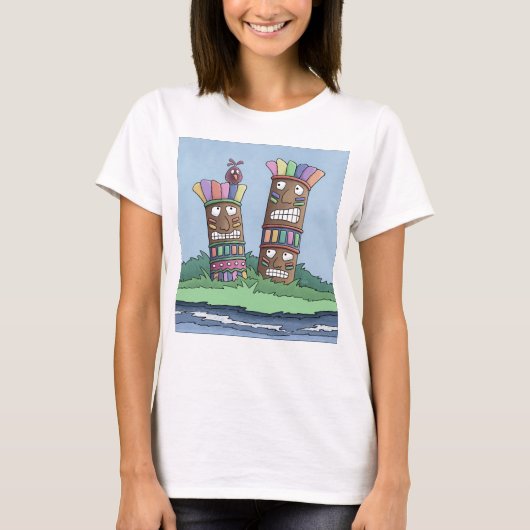 Tiki Bird Rosenknospe T - Shirts (Vorderseite)