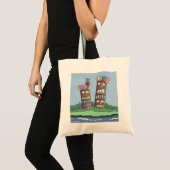 Tiki Bird Rosenknospe Tote Bag Tragetasche (Vorderseite (Produkt))