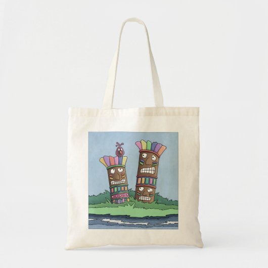 Tiki Bird Rosenknospe Tote Bag Tragetasche (Vorne)