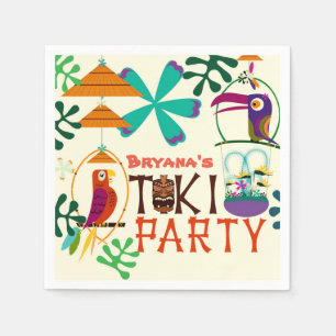 Tiki Birds Geburtstagsparty Vintag Luau Custom Serviette