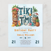 TIKI BIRTHDAY Tropical Luau Hawaiian Party (Vorderseite)