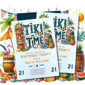TIKI BIRTHDAY Tropical Luau Hawaiian Party
