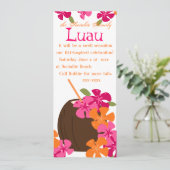 Tiki Blossoms Einladung (Stehend Vorderseite)