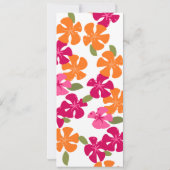 Tiki Blossoms Einladung (Rückseite)