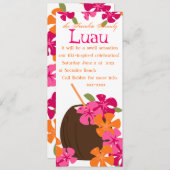 Tiki Blossoms Einladung (Vorne/Hinten)