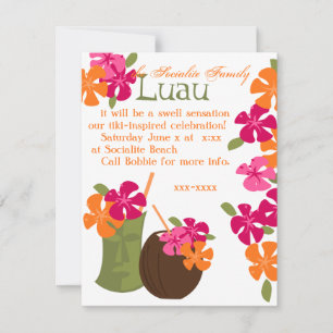 Tiki Blossoms Einladung