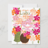 Tiki Blossoms Einladung (Vorderseite)