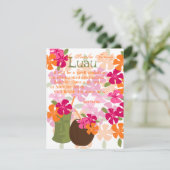 Tiki Blossoms Einladung (Stehend Vorderseite)