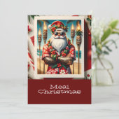 Tiki Christmas Feiertagskarte (Stehend Vorderseite)