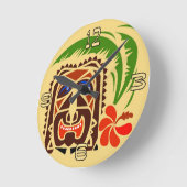 Tiki Club Clock Runde Wanduhr (Winkel)