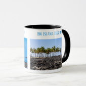 Tiki Couple & Black Lava, Big Island, Hawaii, Tass Tasse (VorderseiteRechts)