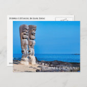 Tiki Couple mit schwarzer Lava, Postkarte (Vorne/Hinten)