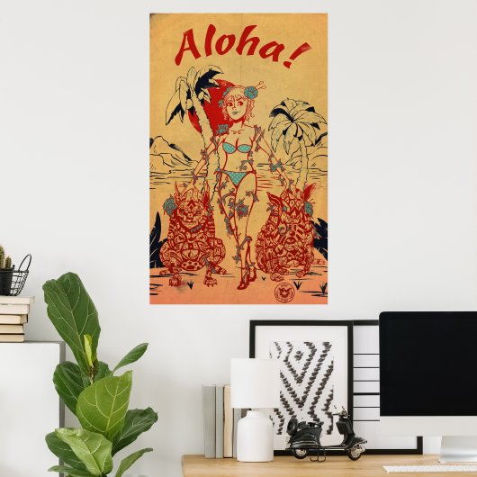 Tiki Dogs Poster (Heimbüro)