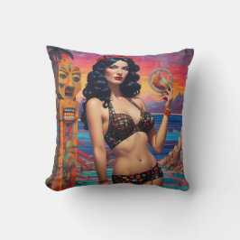 Tiki Dream Beach Daydream - Ken Gage Art Kissen