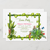 Tiki Frame Birthday Party Einladung (Vorne/Hinten)