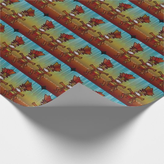 Tiki Geschenkpapier (Ecke)