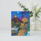 Tiki God Postcard Postkarte (Stehend Vorderseite)