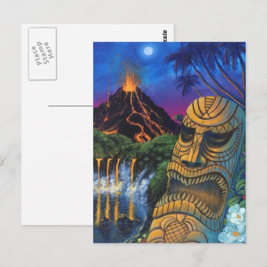 Tiki God Postcard Postkarte (Vorne/Hinten)