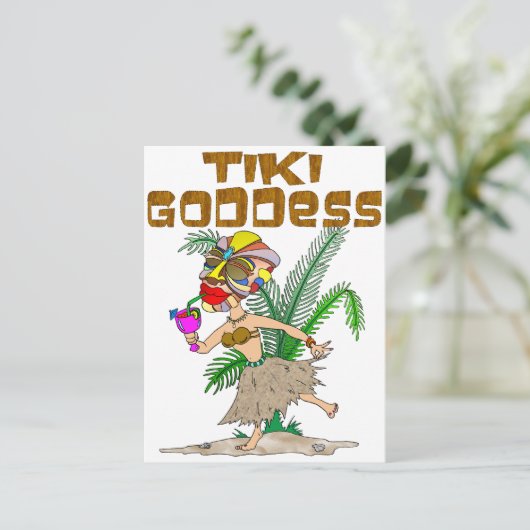 TIKI GODDESS POSTKARTE (Stehend Vorderseite)