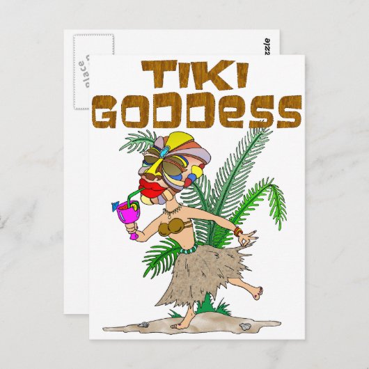 TIKI GODDESS POSTKARTE (Vorne/Hinten)