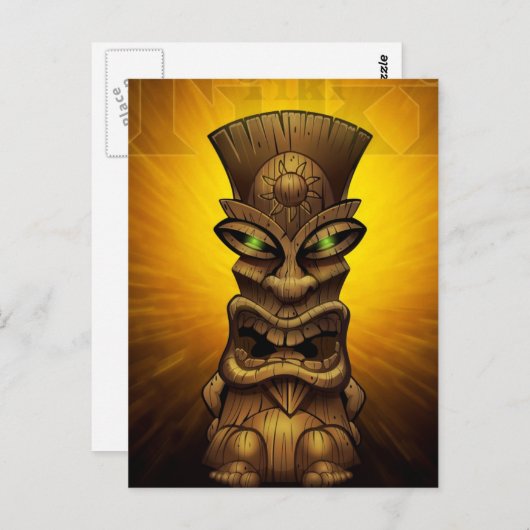Tiki-Grafikkarte Postkarte (Vorne/Hinten)