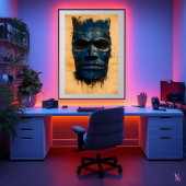 Tiki Guardian Mask - Polynesisches spirituelles Sy Poster