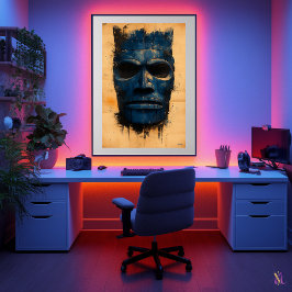 Tiki Guardian Mask - Polynesisches spirituelles Sy Poster