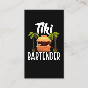 Tiki Hawaii Barkeeper Funny Tahitian Drink Mixer Visitenkarte