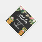 Tiki Hawaiian Aloha Tropical Birthday Luau Party Serviette (Ecke)