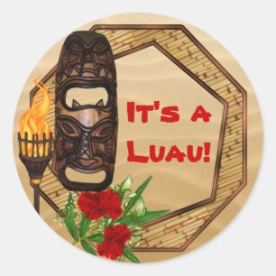 Tiki Hawaiian Luau Aufkleber