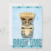 Tiki Hawaiian Luau Birthday Party Einladung (Vorderseite)