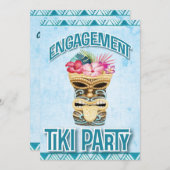 Tiki Hawaiian Luau Verlobung Einladung (Vorne/Hinten)
