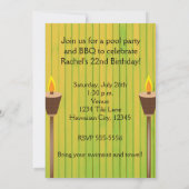 Tiki Hawaiian Tropical Summer Party Einladung (Rückseite)