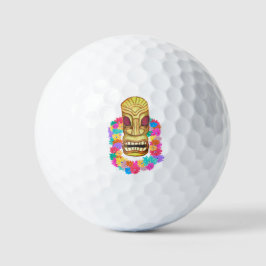 Tiki Head Hawaiian Lei Golfball