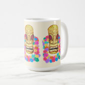 Tiki Head Hawaiian Lei Kaffeetasse (VorderseiteRechts)