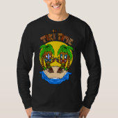 Tiki Head It's Tiki Time Hawaiian Hawaii Luau T-Shirt (Vorderseite)