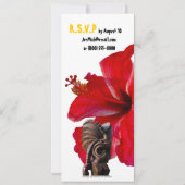 Tiki Hibiskus Luau Party Einladung (Rückseite)