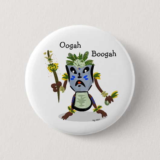 Tiki Hito Eingeboren-Knopf Button (Vorderseite)