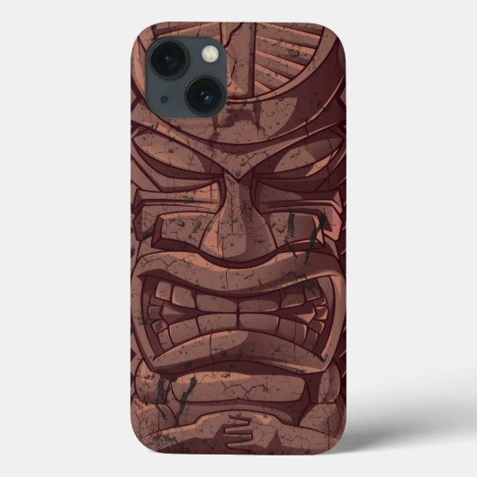 Tiki Holzstatuen Case-Mate iPhone Hülle (Rückseite)