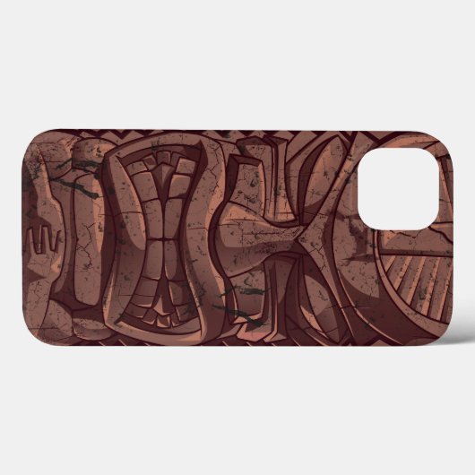 Tiki Holzstatuen Case-Mate iPhone Hülle (Rückseite (Horizontal))