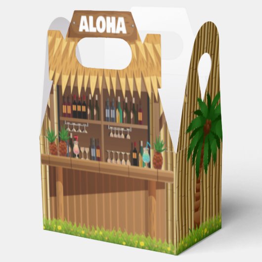 Tiki Hut Bamboo Aloha Island Dive Bar Geschenkschachtel (Geöffnet)
