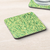 Tiki Hut Bamboo Muster Jungle Vibe Green Strips Getränkeuntersetzer (Linke Seite)