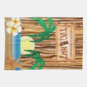 Tiki Hut Bamboo Stick Design Geschirrtuch (Horizontal)
